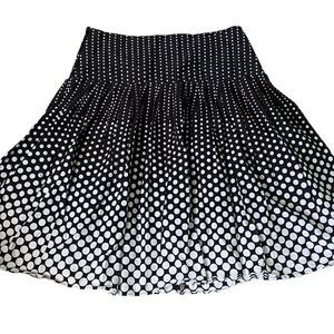 Cato Black & White Polka A-Line Skirt Size 16W